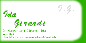 ida girardi business card